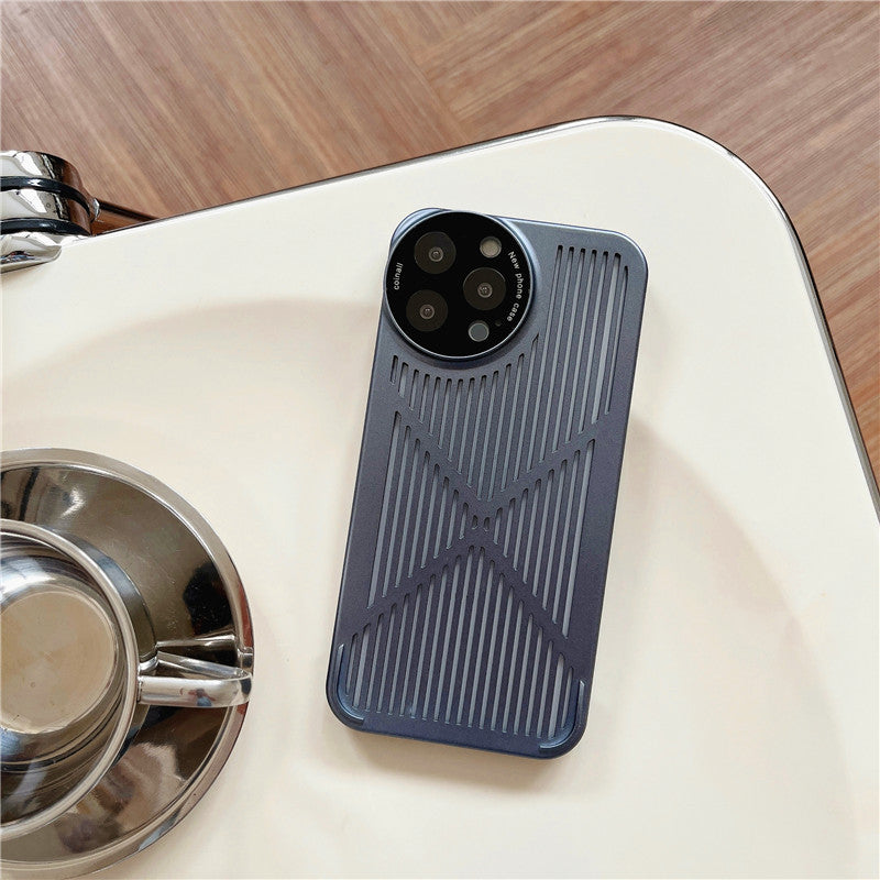 Simple Hollow Multicolor Cooling Phone Case