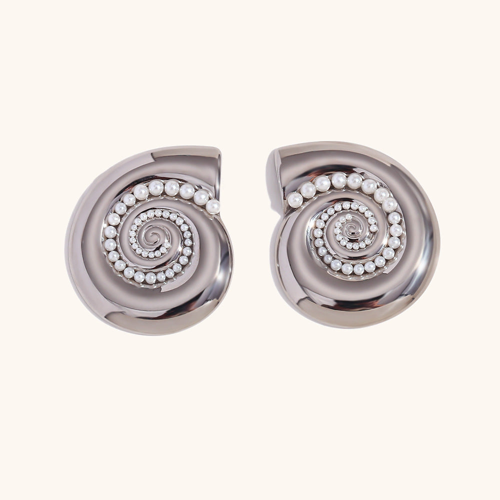 Design Ornament Stainless Steel 18K Plated Earrings