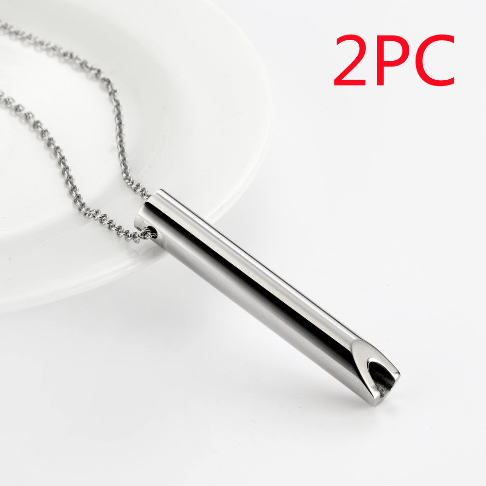 Breathing Relieve Pressure Stainless Steel Decompression Necklace