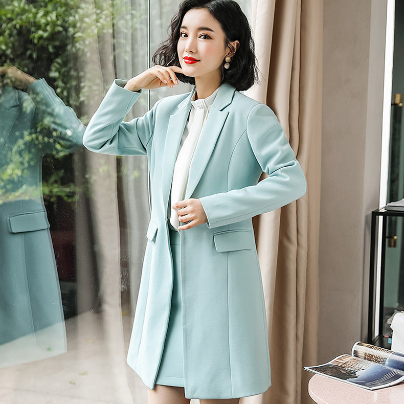 Mid-length Fashion Temperament Casual Jacket Women's Suit