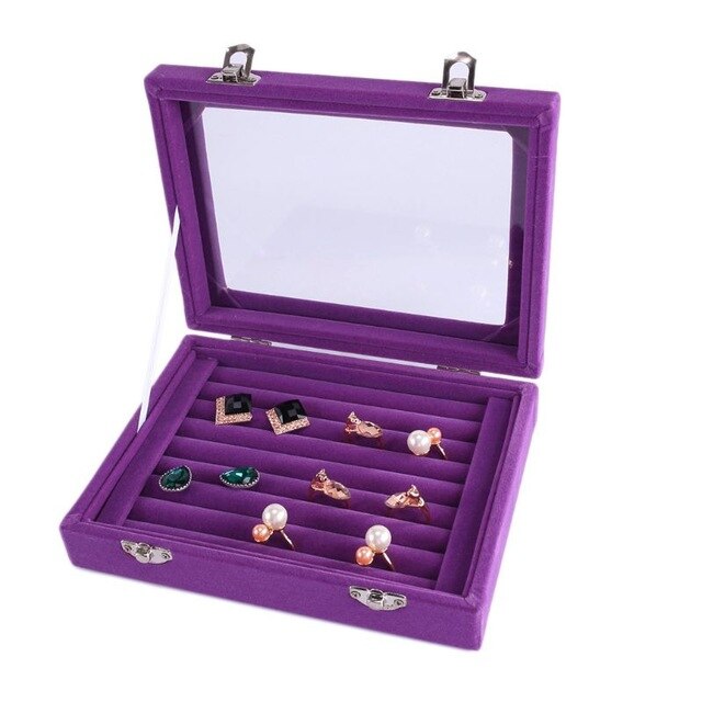 Ring With Cover Jewelry Storage Box Pendant Earring  Ring Box