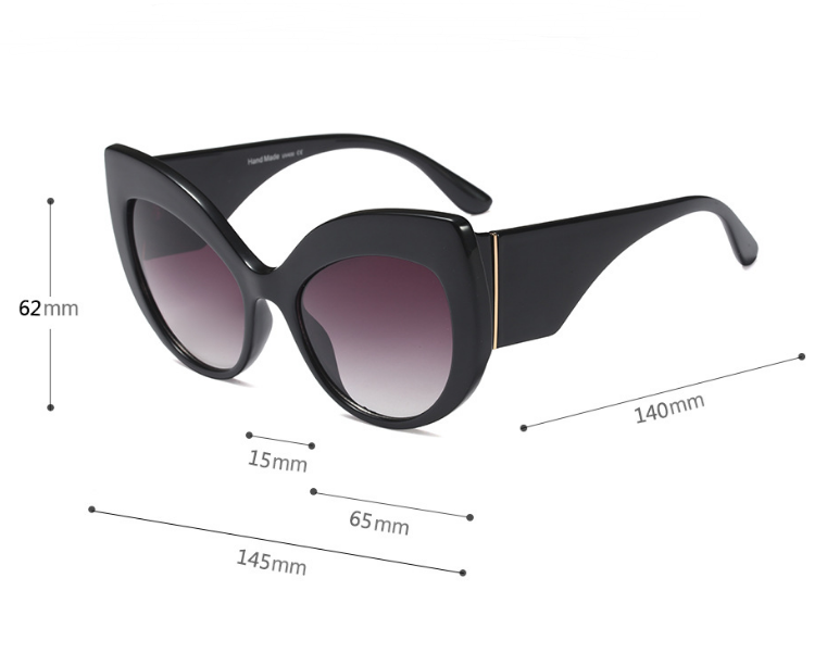 Óculos de sol de caixa grande da moda