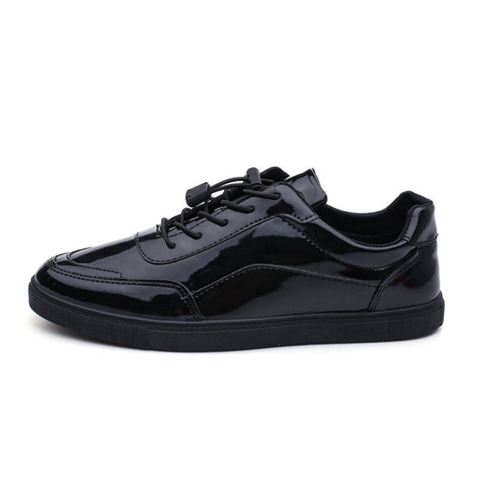 Patent leather sports shoes