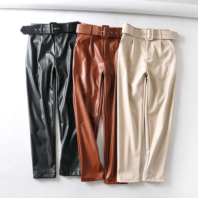 Hot ladies leather pants