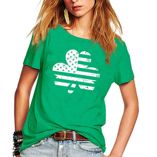 St. Patrick's Day Ladies Pure Cotton Short Sleeve T Shirt