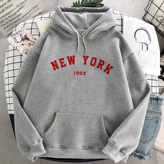 NEW Colors Sweatshirts Velvet Winter Women's NEW YORK