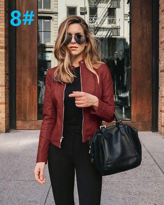 Women's Fashion Leather Suit Jacket