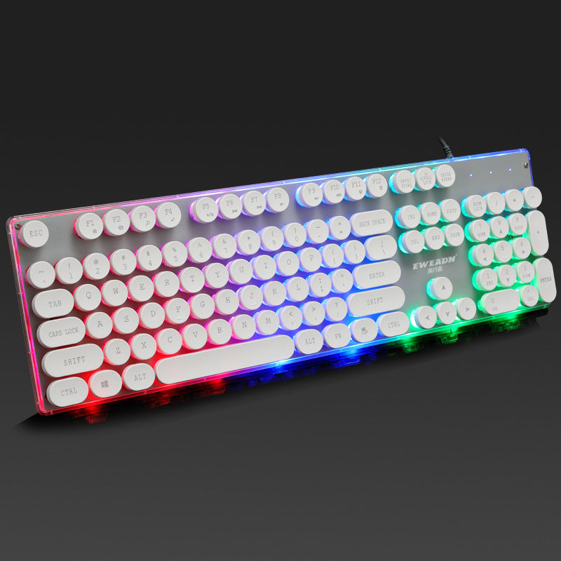 Forerunner Gx60 Punk   Manipulator Feel Glowing Retro Gaming Computer Usb Wired Chicken Keyboard Wholesale