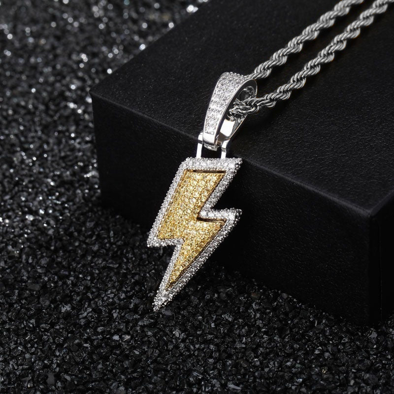 Hot Selling Lightning Pendant Micro-Inlaid Zircon Trendy Necklace