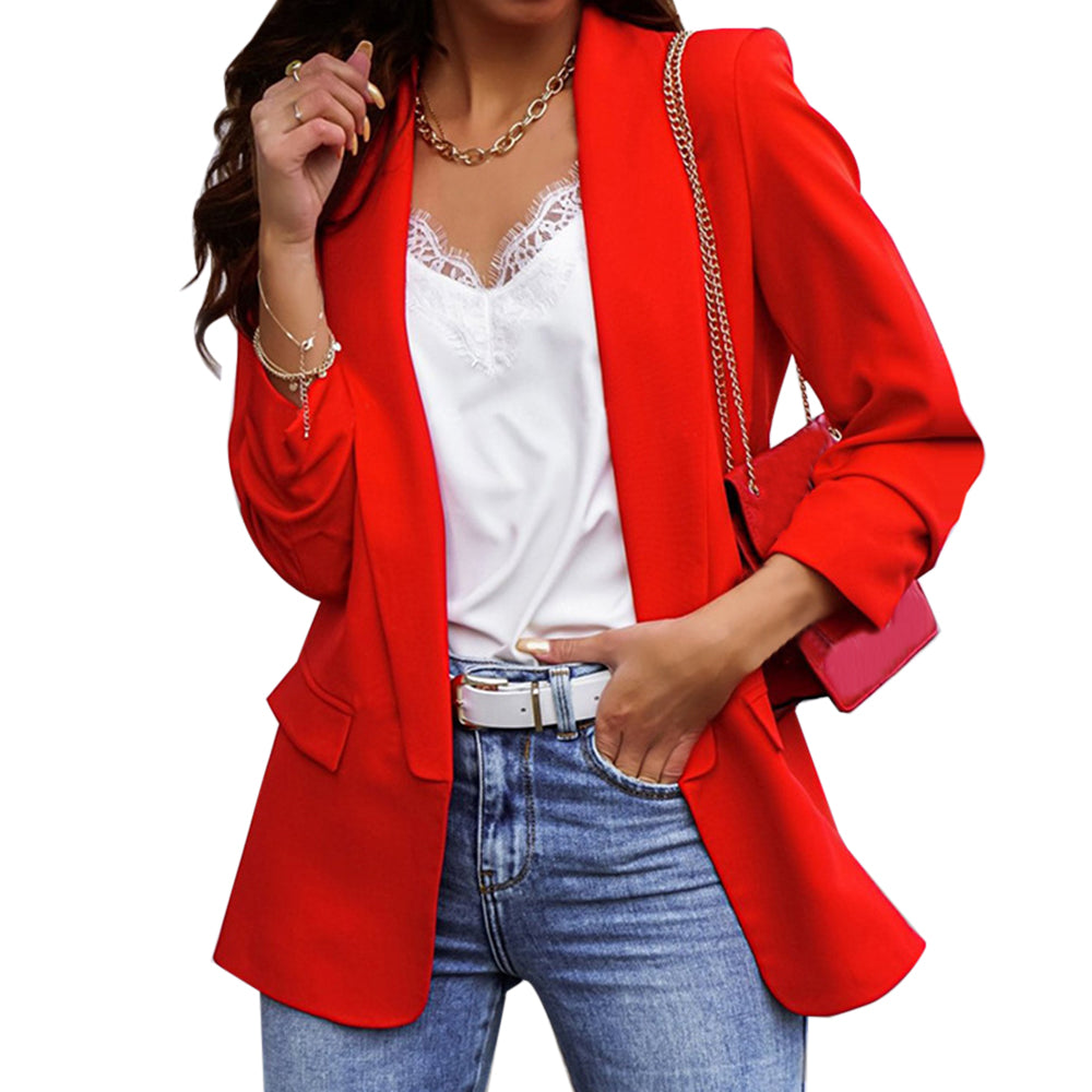 Blazer elegante para mulheres jaquetas blazer soltas