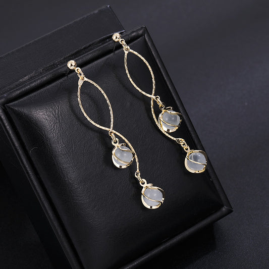 Opal high-end earrings