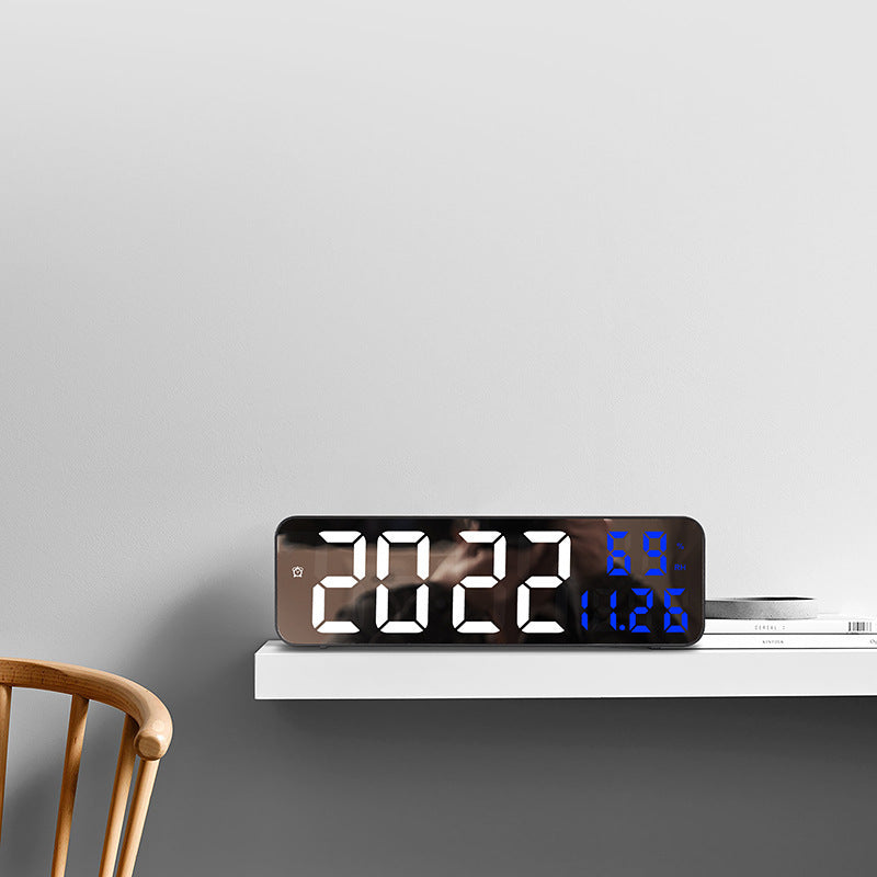 Mirror Large Screen Digital LED Electronic Alarm Clock