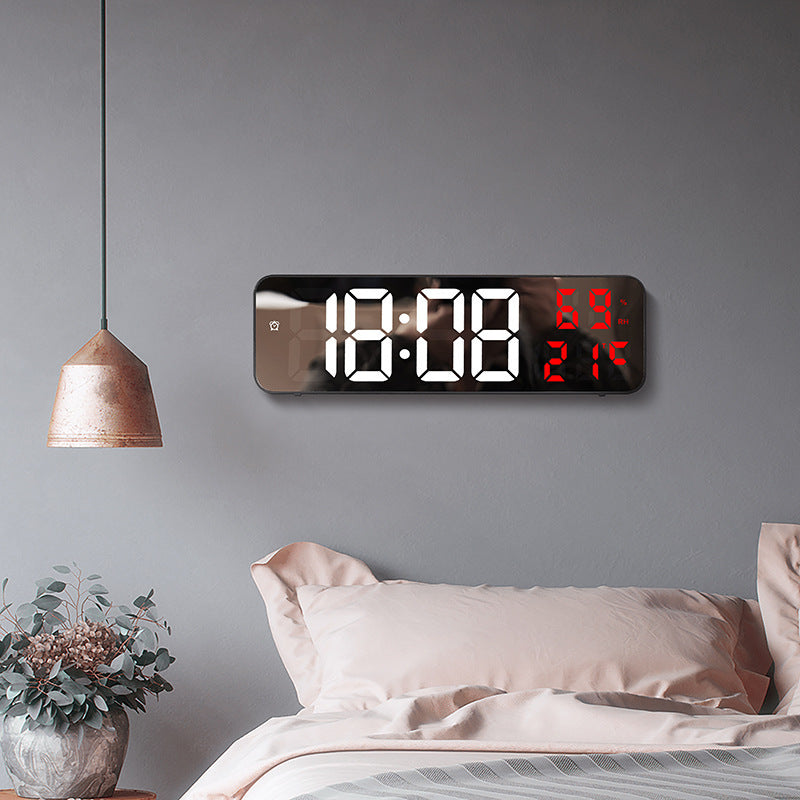 Mirror Large Screen Digital LED Electronic Alarm Clock