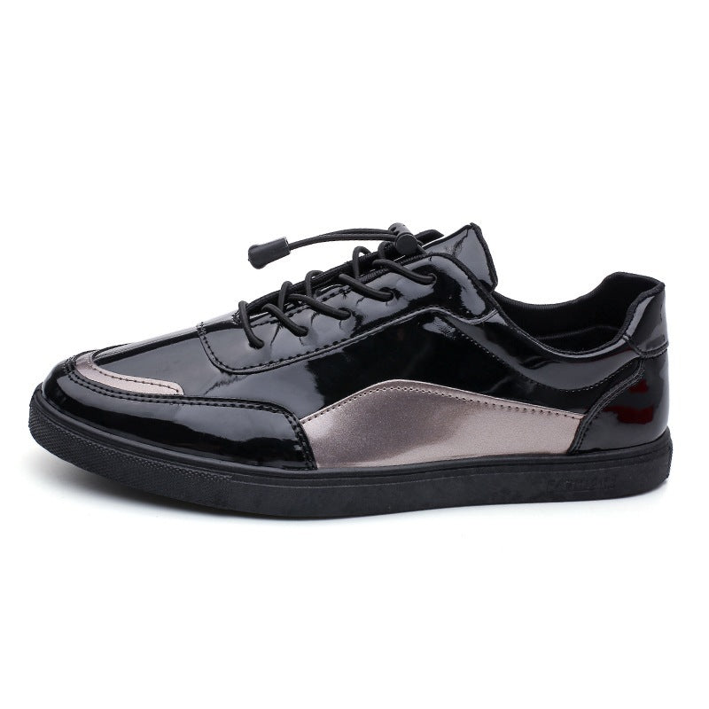 Patent leather sports shoes