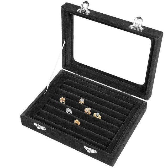 Ring With Cover Jewelry Storage Box Pendant Earring  Ring Box