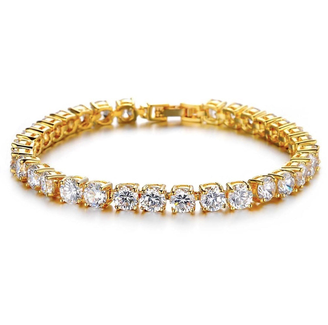 Iced Out Single Row Rhinestones Zirconia Bracelets