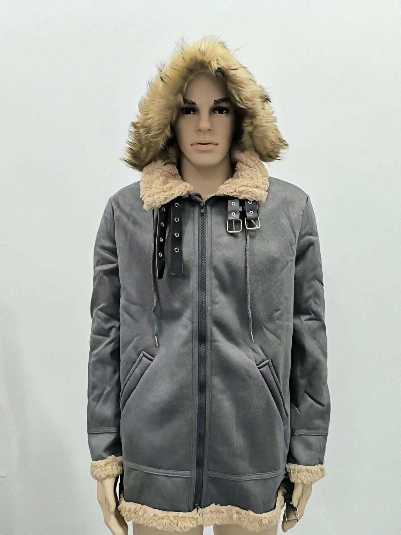 Fur Integrated Padded Jacket New Coat Men