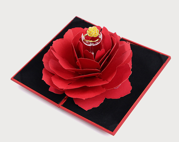 Rotating rose ring box