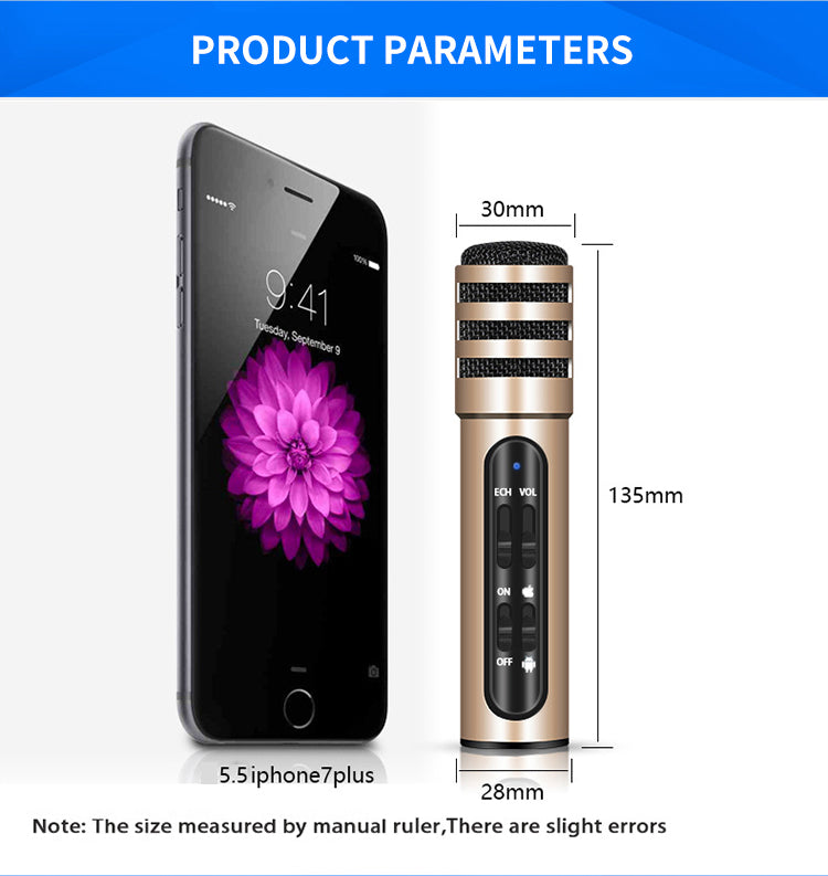 Cell phone condenser microphone