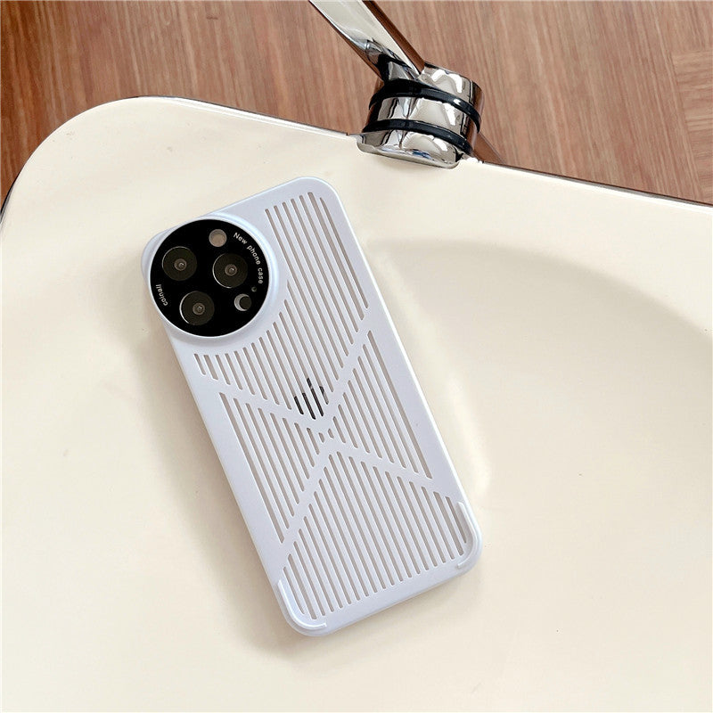 Simple Hollow Multicolor Cooling Phone Case