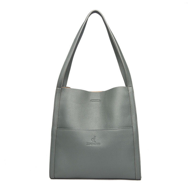 Solid Color Shoulder Bag Women's Fashion Large Capacity Handbag Crossbody Shopping Bags