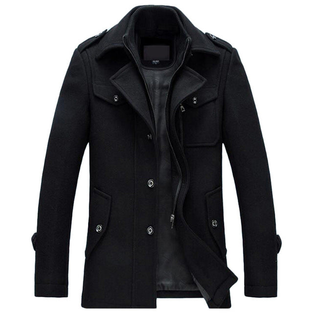 Autumn And Winter Business Men's Jacket With Suit Collar