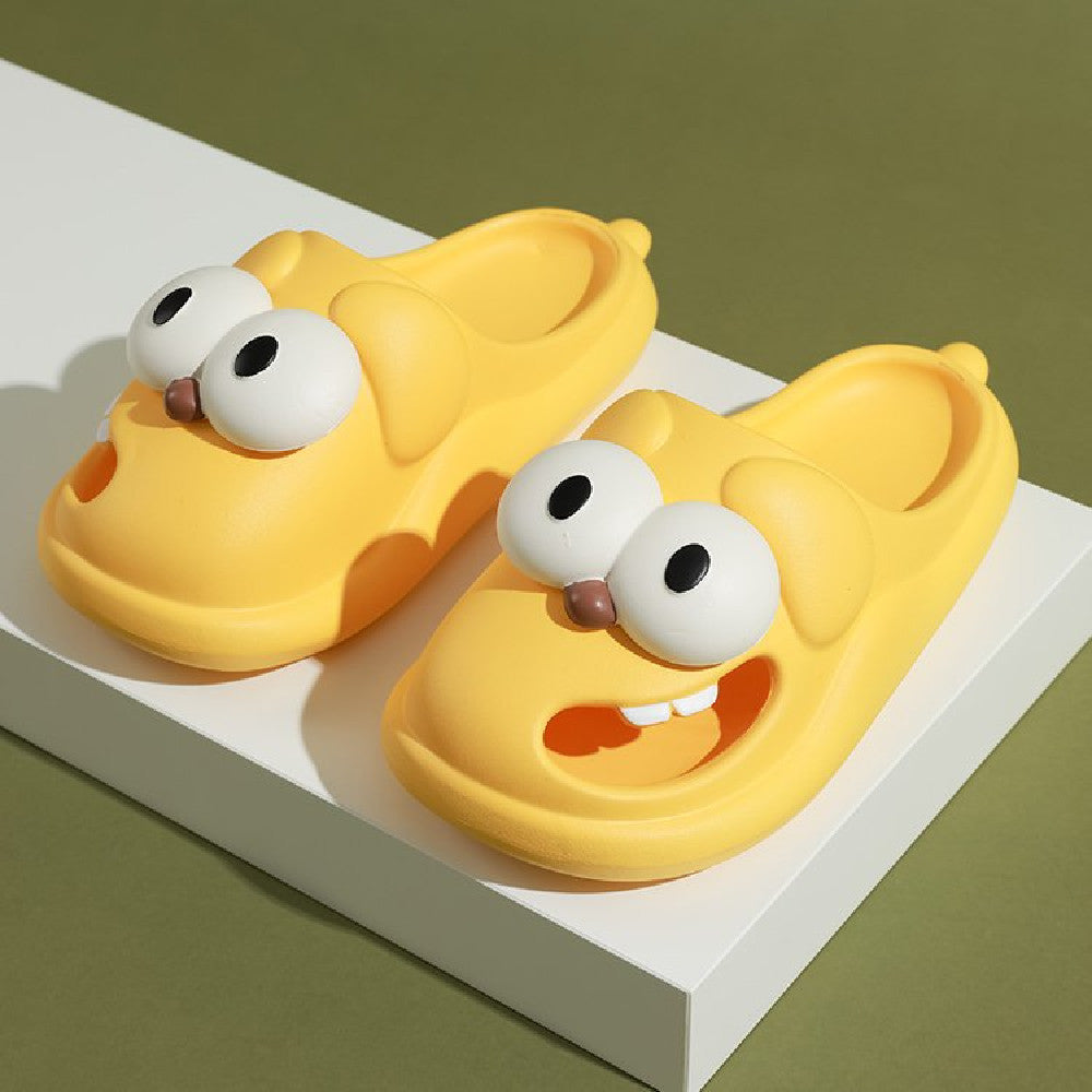 Big Eye Dog House Slippers Non-Slip Soft Cute Cartoon Cloud Slides Sandals Shower Beach Summer Shoes For Women Gadgets