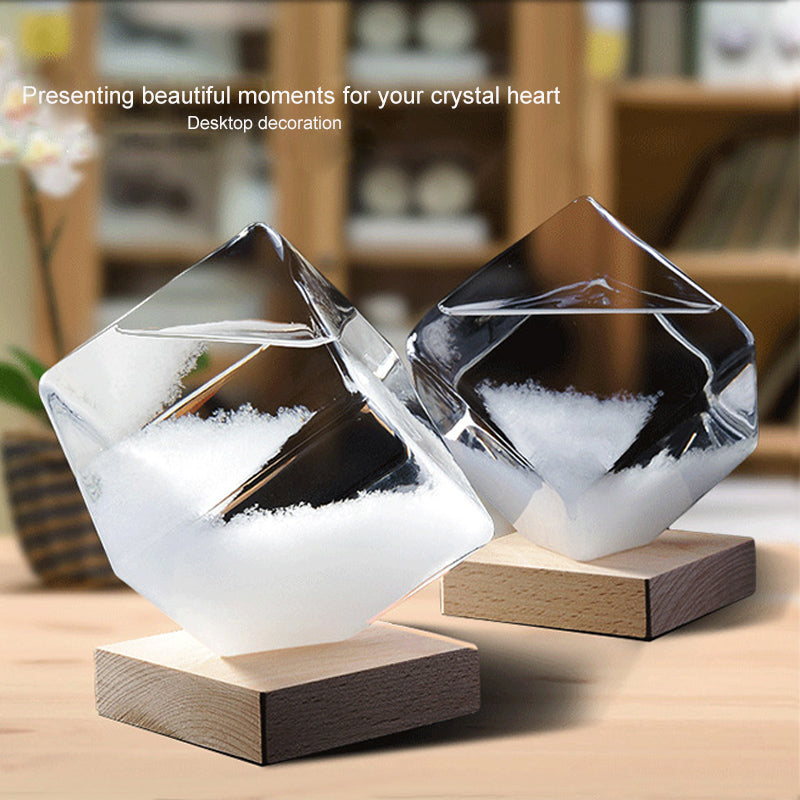 Desktop Droplet Storm Glass Bottle Weather Forecast Predictor Monitor Barometer For Home Decor Water Cubes