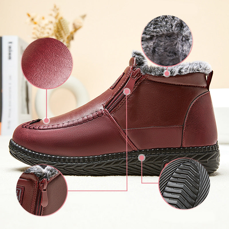 Plush Ankle Boots Winter Warm Shoes Gift For Mom Snow Boots Women