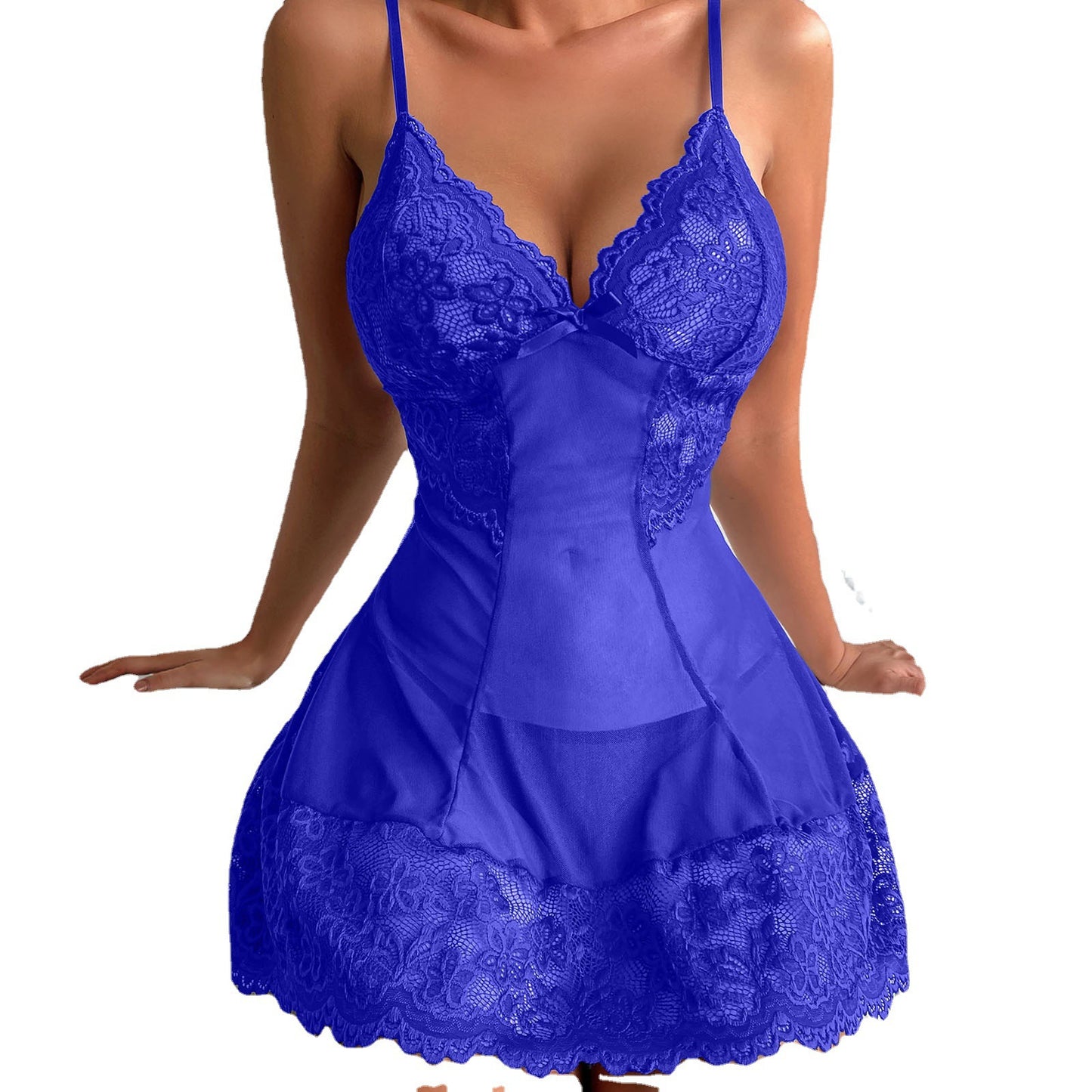 Female European And American Style Lace Seduction Nightdress