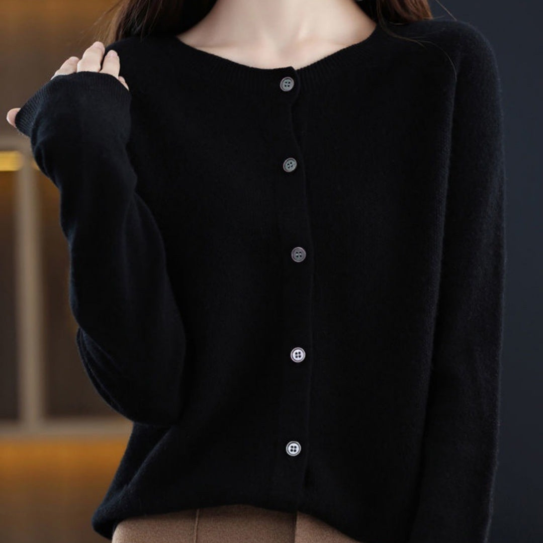 Fashion Merino Wool Cardigan Sweater for Women