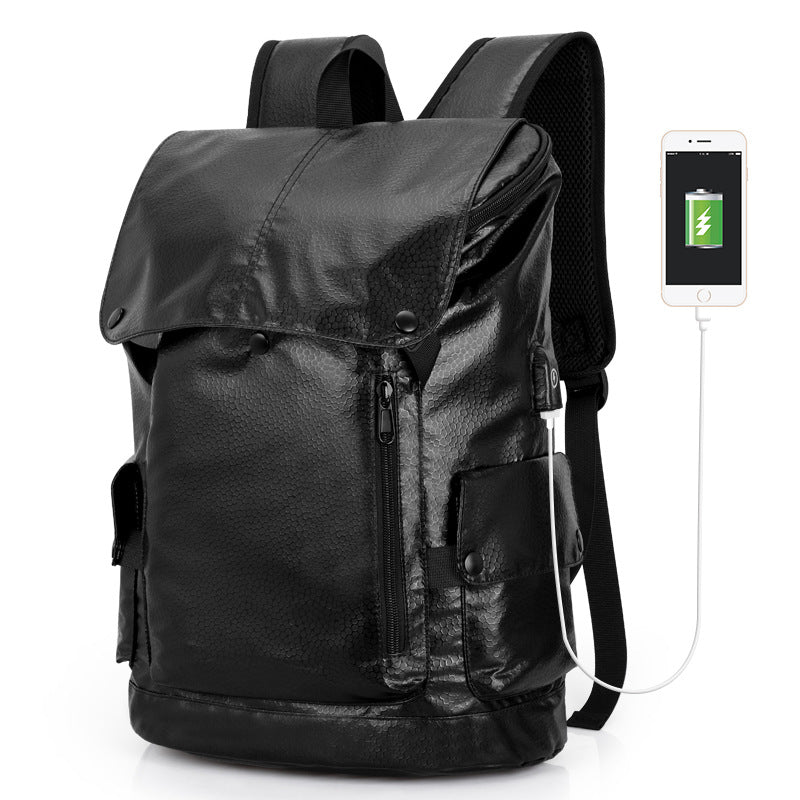 Casual Backpack Male Retro Simple Student Schoolbag