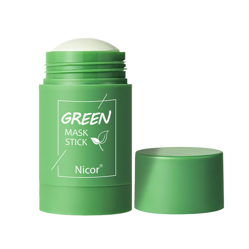 Máscara de limpeza de chá verde Bastão de argila Controle de oleosidade Anti-acne Máscara de clareamento de algas marinhas Cuidados com a pele