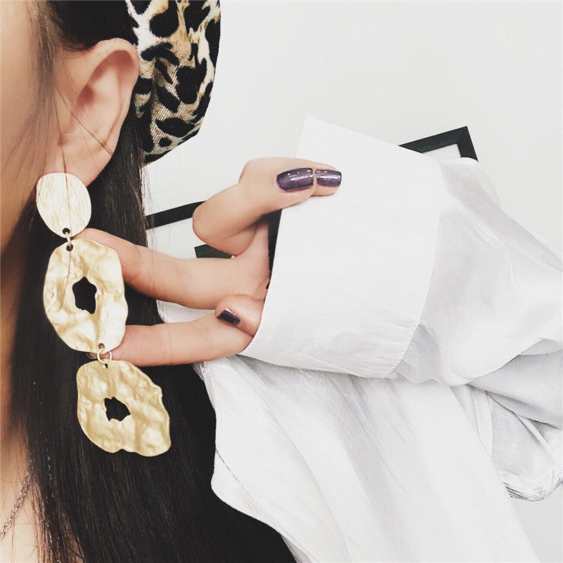 Fashion Retro Ladies Pendant Earrings Geometric Jewelry Accessories