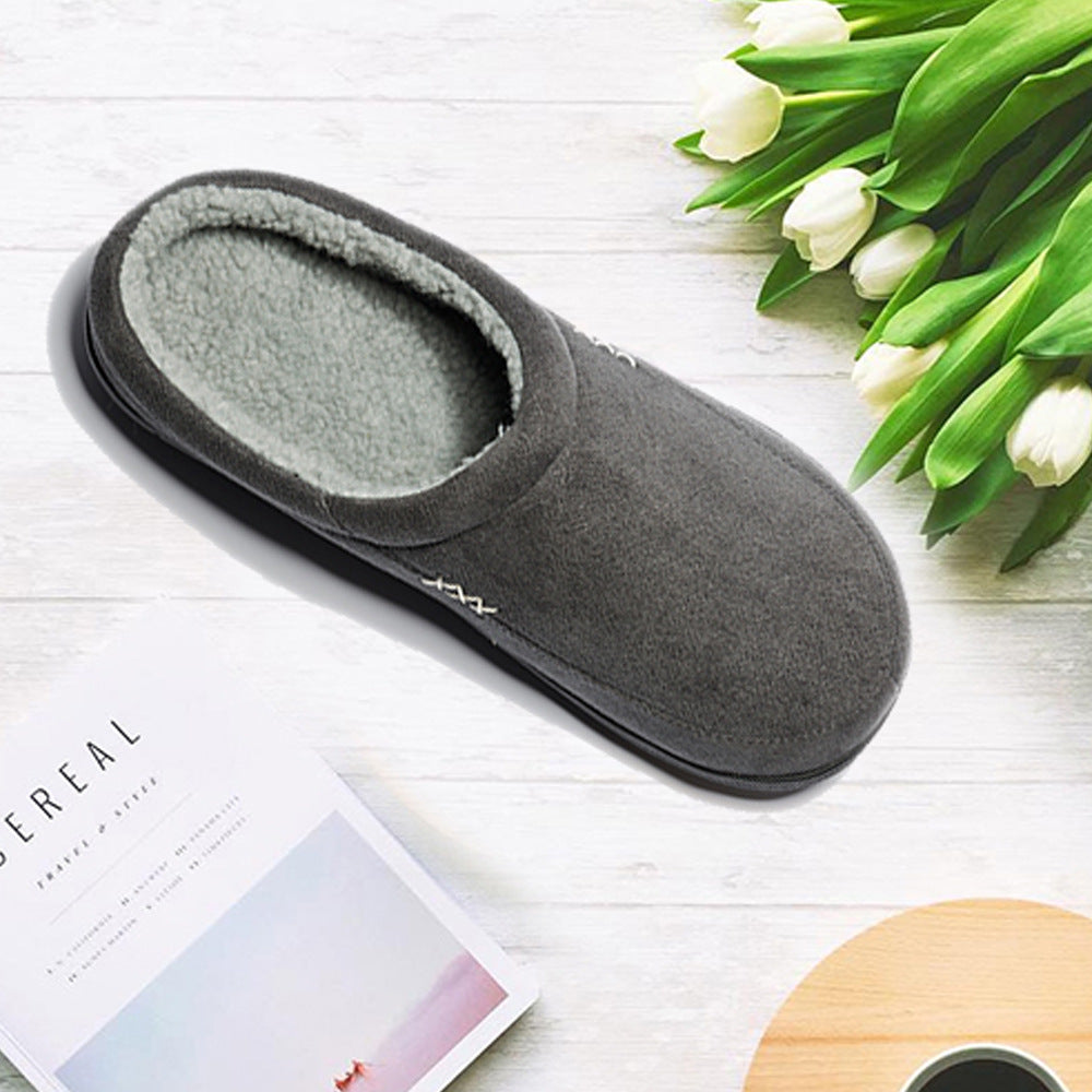 Warm Cotton Winter Slippers for Men. Indoor Non-Slippery Bottom Soles