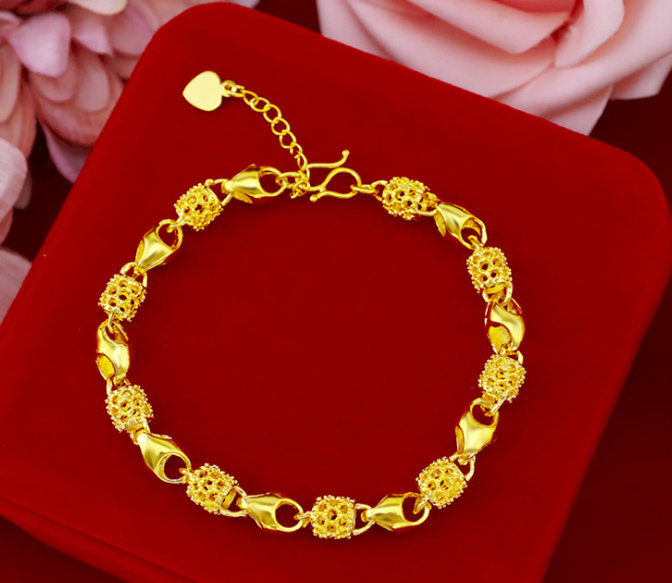 Gold-plated brass bracelet