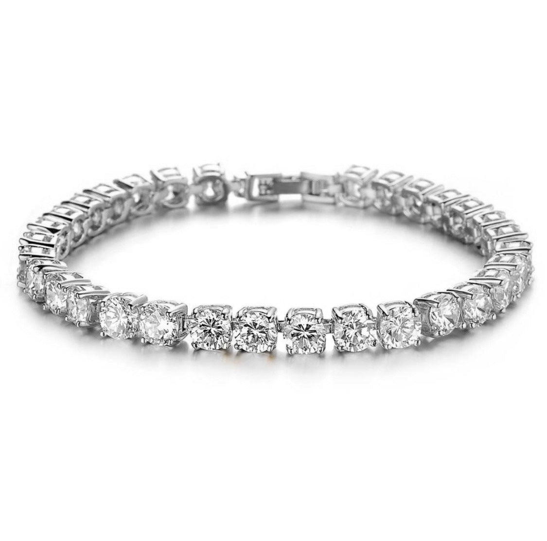 Iced Out Single Row Rhinestones Zirconia Bracelets