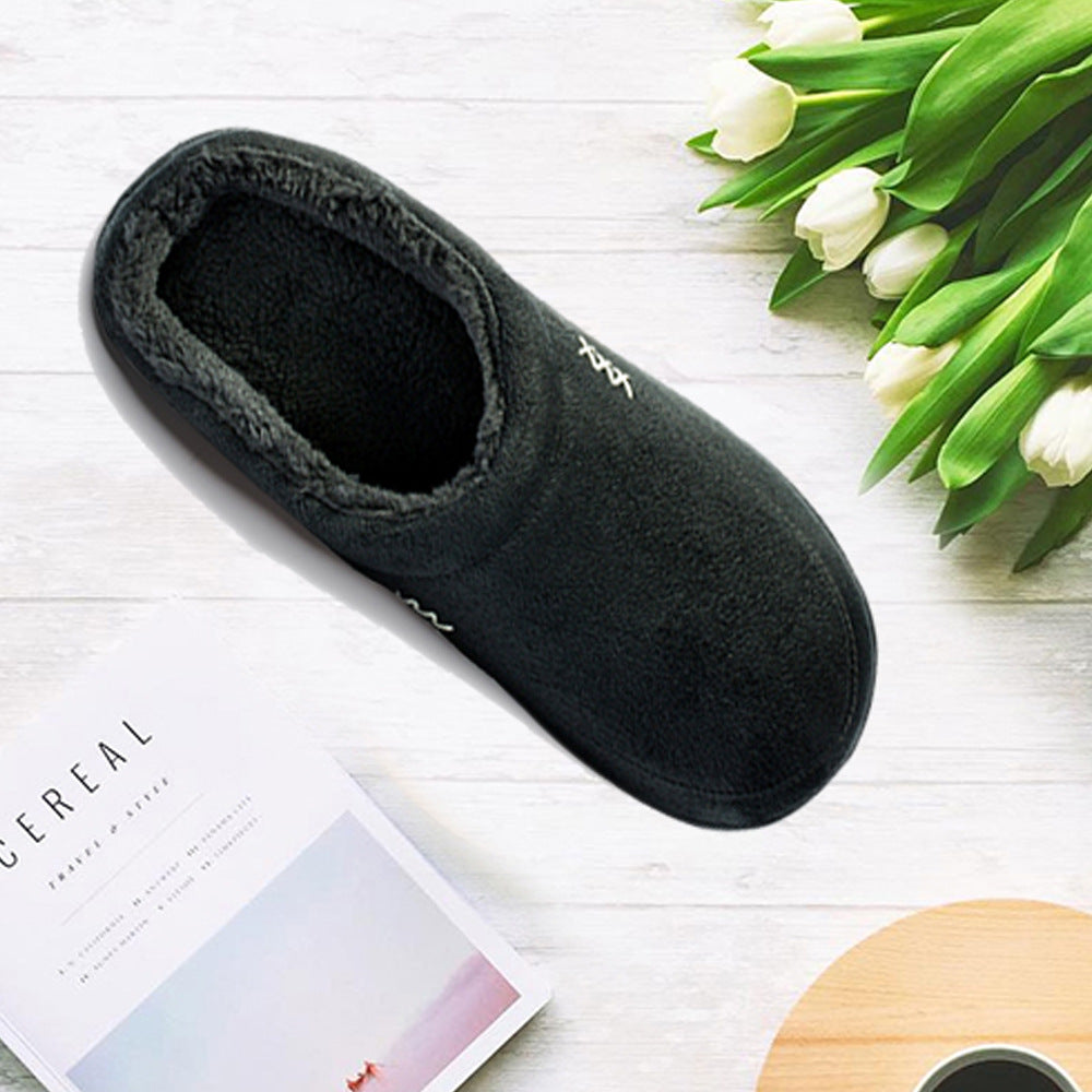 Warm Cotton Winter Slippers for Men. Indoor Non-Slippery Bottom Soles