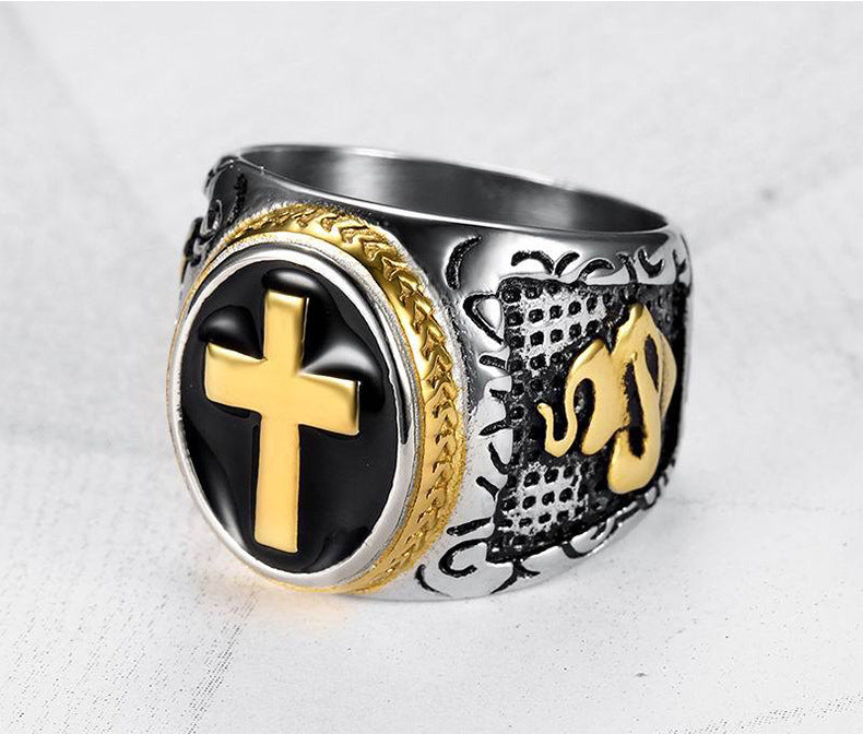 Men's Ring Black Epoxy God's Finger Ring