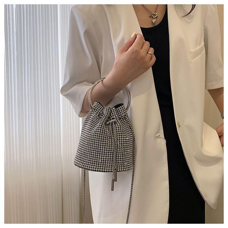 New Women's Rhinestone Handbag With Diamond Chain Tassel