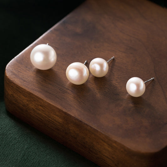 S925 Silver Temperament Pearl Series Earstuds For Women's Simplicity