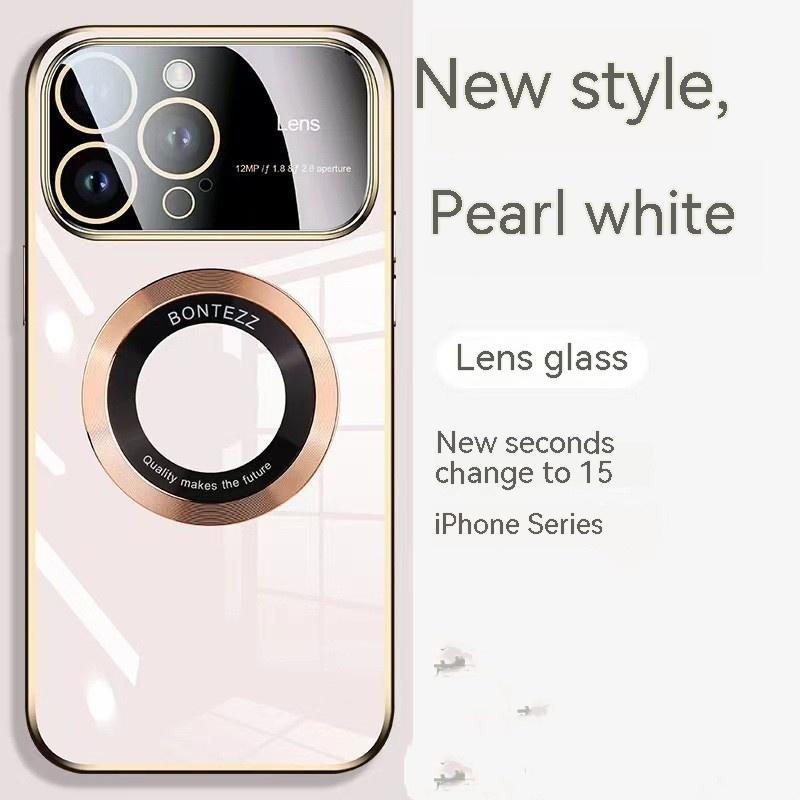 Apple 14 Phone Case Seconds To 15 Large Windows Baked Porcelain Without Logo Magnetic Suction Simple High