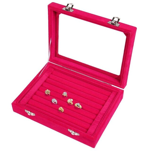 Ring With Cover Jewelry Storage Box Pendant Earring  Ring Box