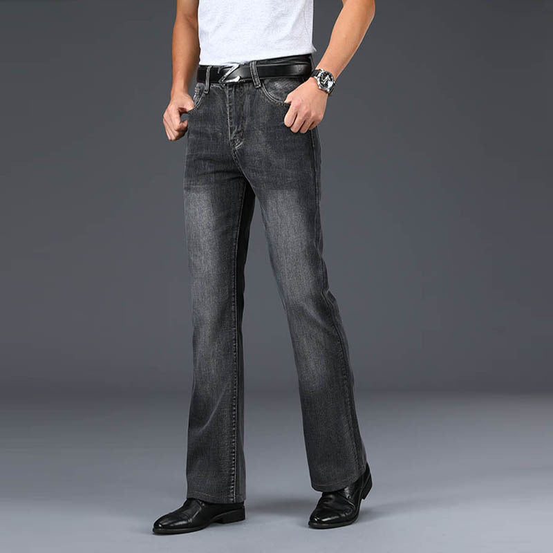 Men's Flared Long Loose Fit Jeans