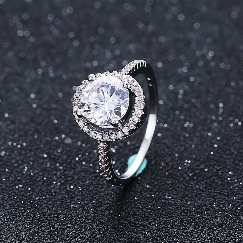 AliExpress eBay Wedding Engagement Ring Zircon Ring.