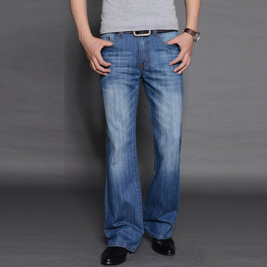 Men's Flared Long Loose Fit Jeans