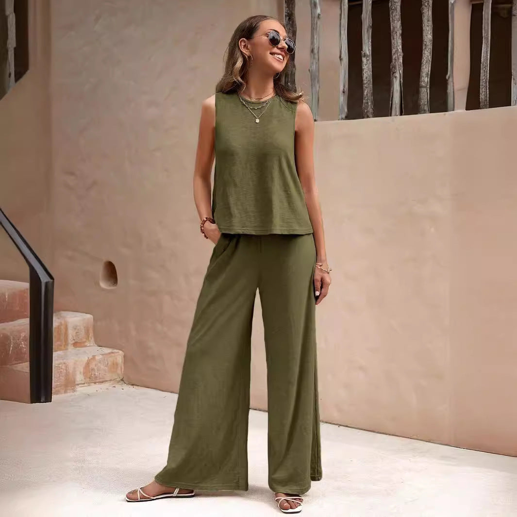 2 Piece Casual Loose Pants Set for Women