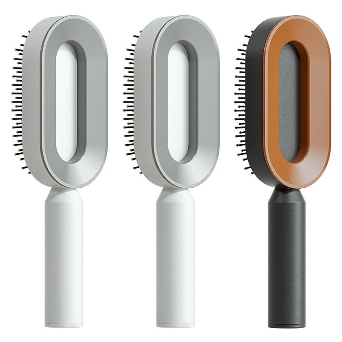 Self-Cleaning Hairbrush for Women. One-key Cleaning Airbag Massage Scalp Comb Anti-Static Hairbrush