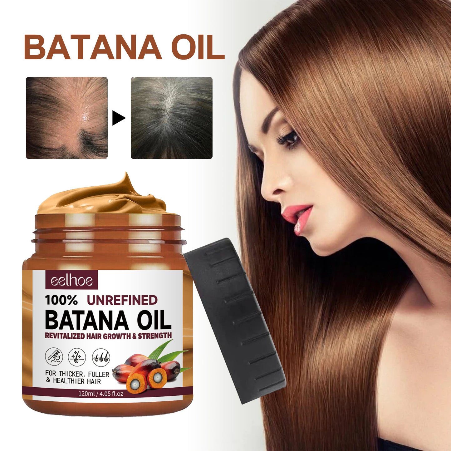 Hair Replacement Conditioner Pure Batana Oil and Anti Hair Loss Treatments