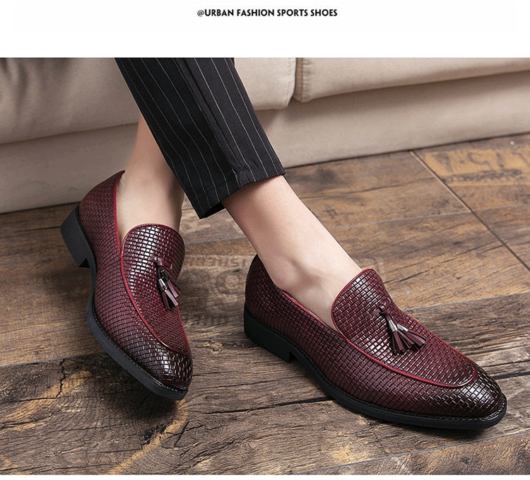 Pointed Men's Slip On Leather Shoes